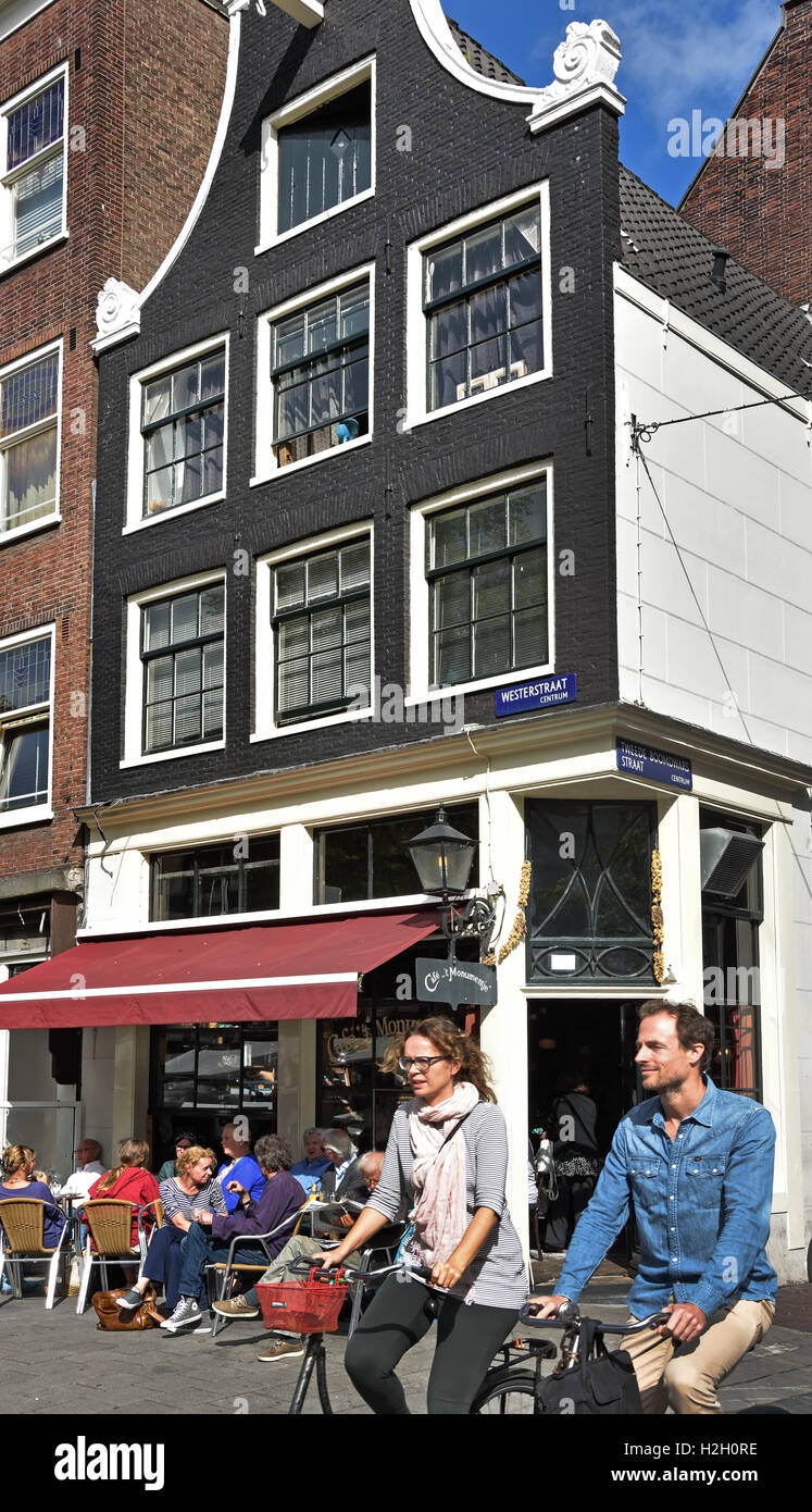 Cafe `t monumentje  Outside Pub Cafe Bar Jordaan Amsterdam Netherlands Stock Photo